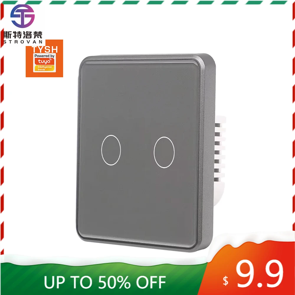 STLF Tuya 2 Gang Europe Zigbee Tuya Alexa Remote Control Light Smart Home Wall Touch Light Wifi Smart Switch
STLF Tuya 2 Gang Europe Zigbee Tuya Alexa Remote Control Light Smart Home Wall Touch Light Wifi Smart Switch