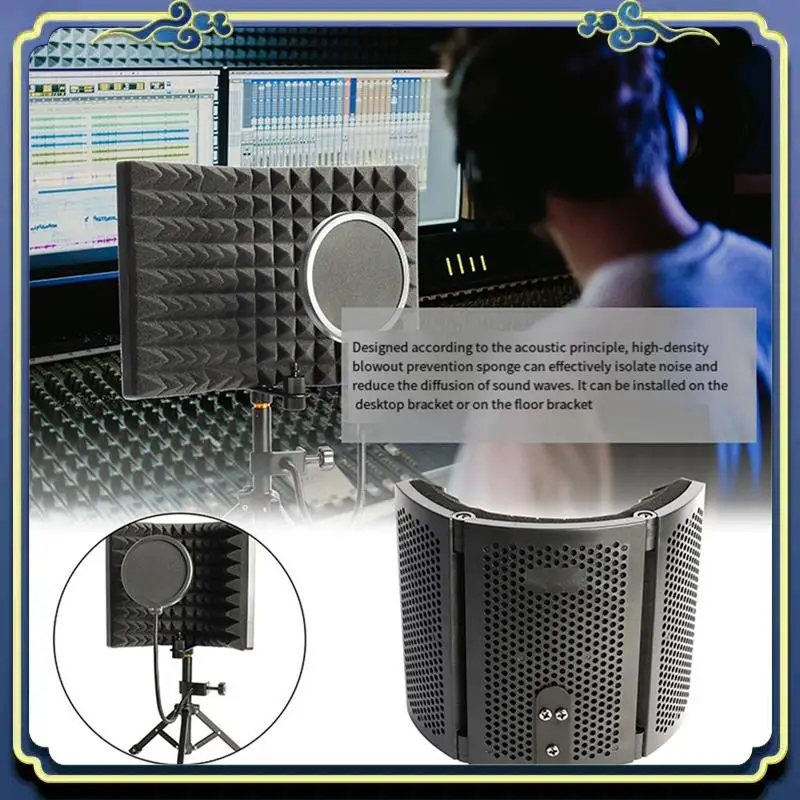 Portable Microphone Isolation Screen Mic Sound Absorbing Screens Adjustable For Broadcasting Podcasts Recording Singing Studio D
Portable Microphone Isolation Screen Mic Sound Absorbing Screens Adjustable For Broadcasting Podcasts Recording Singing Studio D