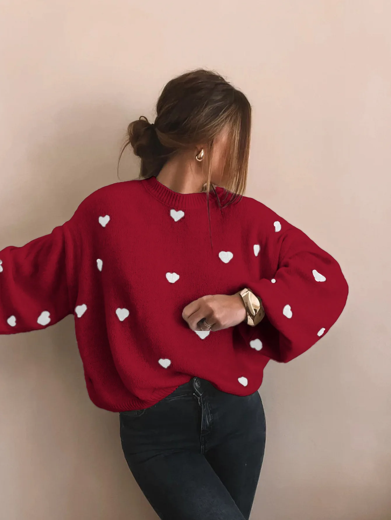 Love Printed Casual Sweater Women's Autumn and Winter Casual Crew Neck Pullover Knitted Sweater
Love Printed Casual Sweater Women's Autumn and Winter Casual Crew Neck Pullover Knitted Sweater