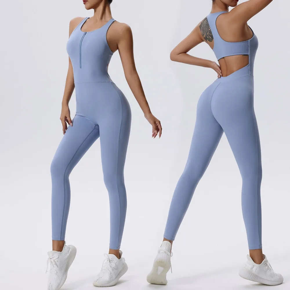 Women's Sleeveless Yoga Jumpsuit - Full Seasons Casual Fitness Sporty Playsuit, Slim Fit Activewear, Lady Workout Outfit for Gym
Women's Sleeveless Yoga Jumpsuit - Full Seasons Casual Fitness Sporty Playsuit, Slim Fit Activewear, Lady Workout Outfit for Gym