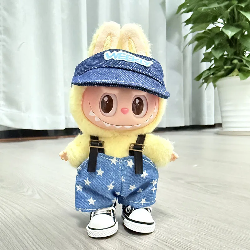 Labubu Denim Streetwear Set Cap StarPrint Overalls For 15/17cm 1st/2nd/3rd Gen Dolls
Labubu Denim Streetwear Set Cap StarPrint Overalls For 15/17cm 1st/2nd/3rd Gen Dolls
