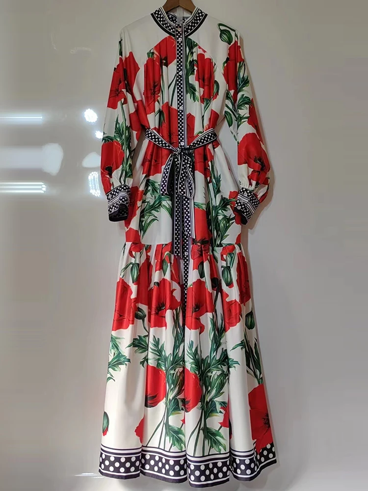 Fashion geometric printing stand-up collar single-breasted long-sleeved loose dress 2024 spring women's new lace-up dress
Fashion geometric printing stand-up collar single-breasted long-sleeved loose dress 2024 spring women's new lace-up dress