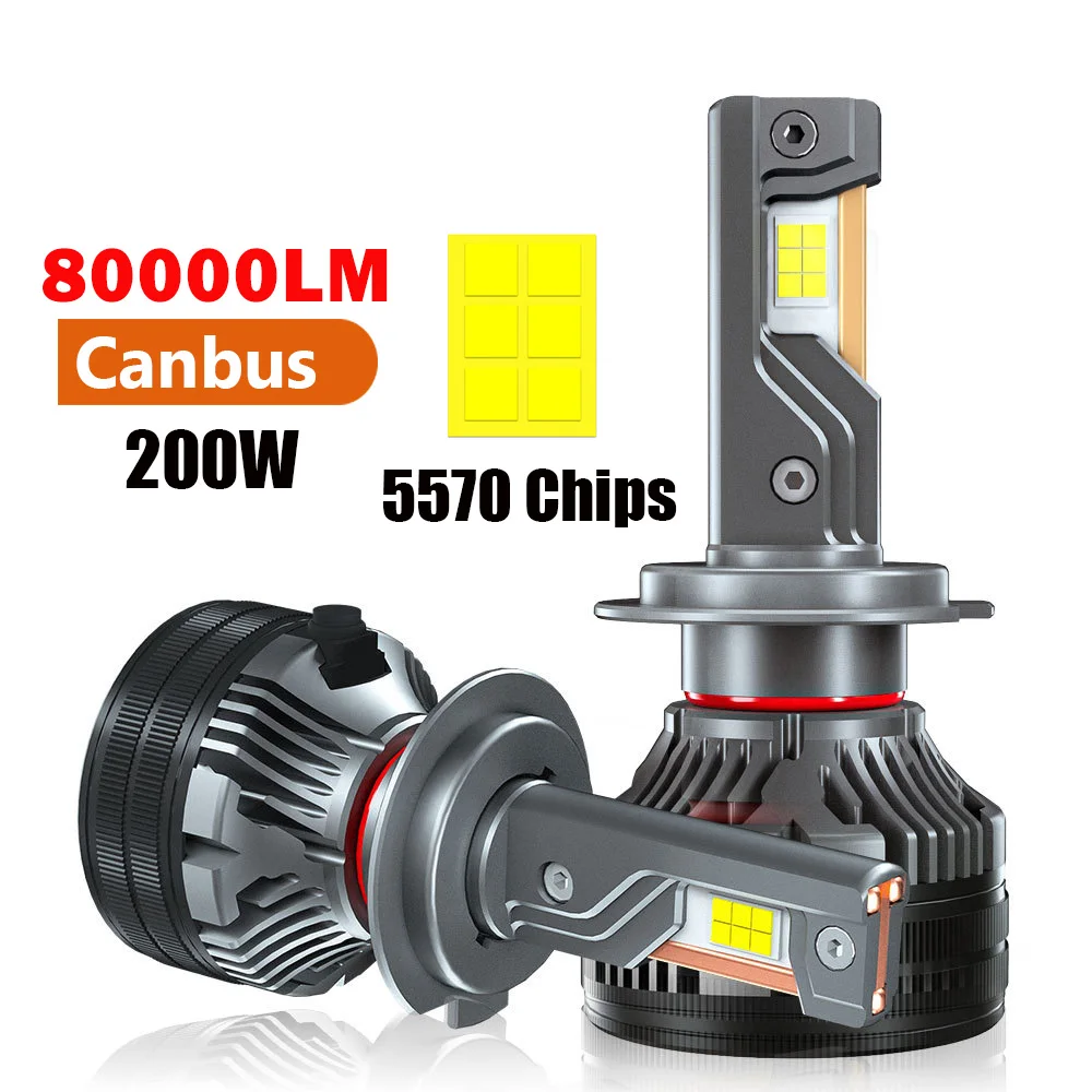 H7 LED Headlight Bulb 80000LM 200W 4300K 6000K H4 LED H1 H11 HB3 9005 HB4 9006 9012 3 Copper Tube K5C Led Light Kit for Car 12V
H7 LED Headlight Bulb 80000LM 200W 4300K 6000K H4 LED H1 H11 HB3 9005 HB4 9006 9012 3 Copper Tube K5C Led Light Kit for Car 12V