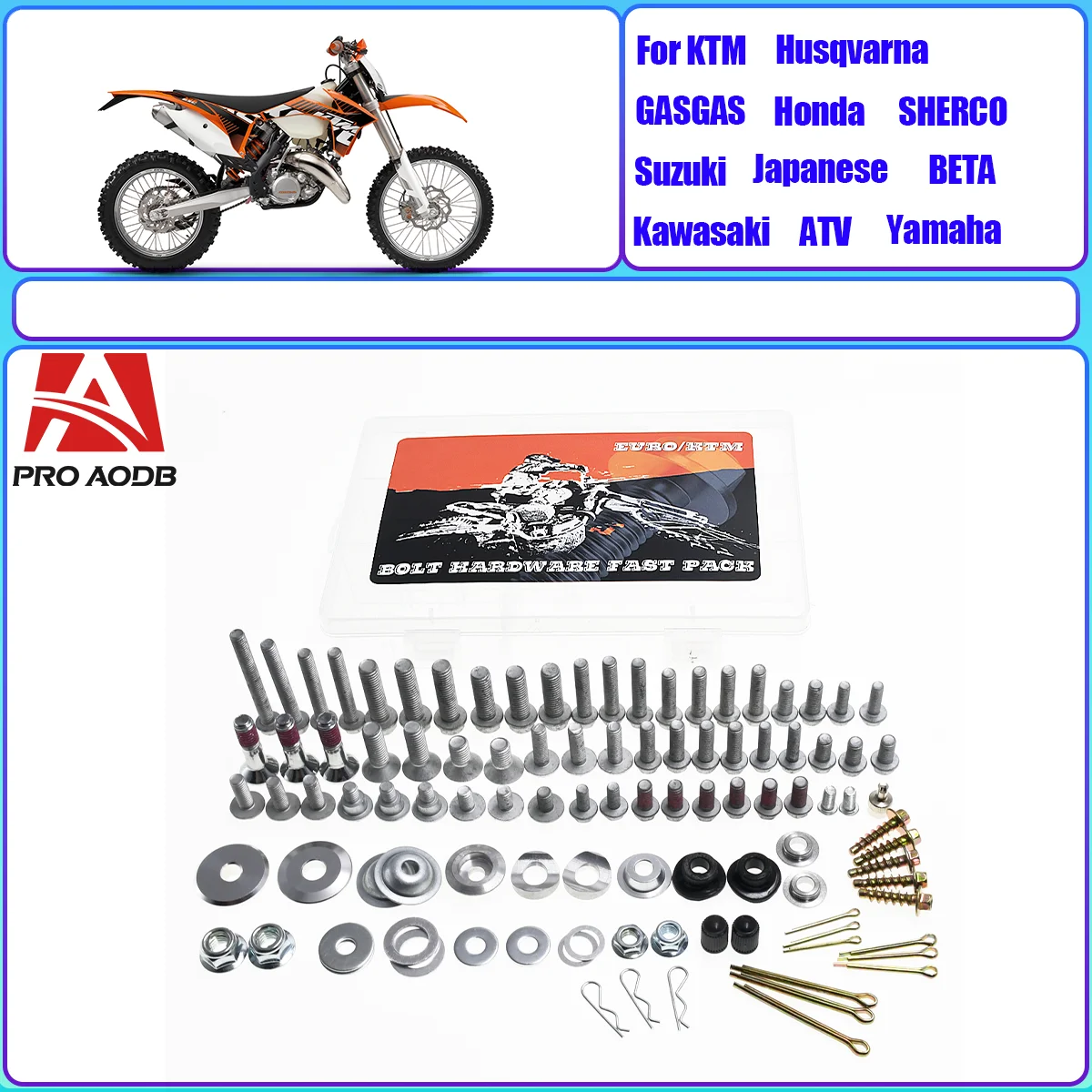 Motorcycle Hardware Plastics screw bolt repair rescue mending Full tool kit KTM SX XC XCF XCWF SXF EXC EXCF 150-450 2003-2024
Motorcycle Hardware Plastics screw bolt repair rescue mending Full tool kit KTM SX XC XCF XCWF SXF EXC EXCF 150-450 2003-2024