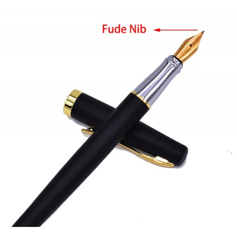 A+ Duke 209 Steel Fude Fountain Pen Calligraphy Bent Nib Matte Black with Gold Clip
A+ Duke 209 Steel Fude Fountain Pen Calligraphy Bent Nib Matte Black with Gold Clip