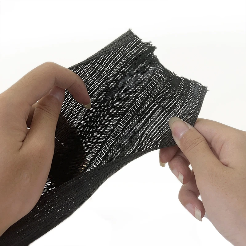 ID 5~50mm PET opening self winding braided sleeve flame retardant and wear-resistant automotive wire harness protection stretch
ID 5~50mm PET opening self winding braided sleeve flame retardant and wear-resistant automotive wire harness protection stretch