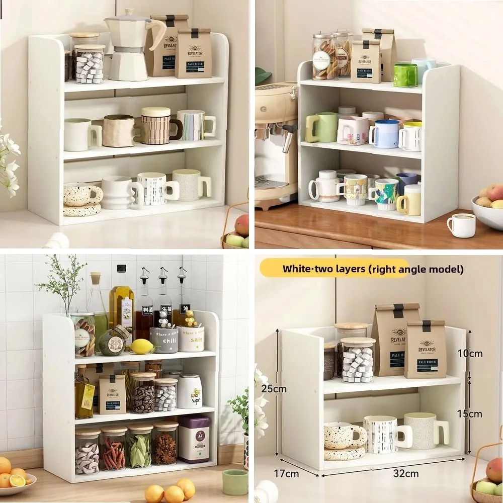 Multi-Layer Desktop Organizer Rack with Cup Holder, Small Space Storage Shelf for Office Desk and Kitchen Spice
Multi-Layer Desktop Organizer Rack with Cup Holder, Small Space Storage Shelf for Office Desk and Kitchen Spice