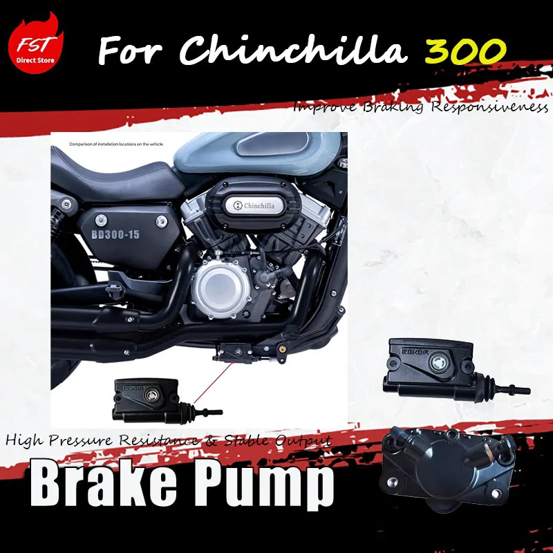 For Benda Chinchilla 300, a specially modified rear wheel brake pump has been installed on the upper pump.
For Benda Chinchilla 300, a specially modified rear wheel brake pump has been installed on the upper pump.