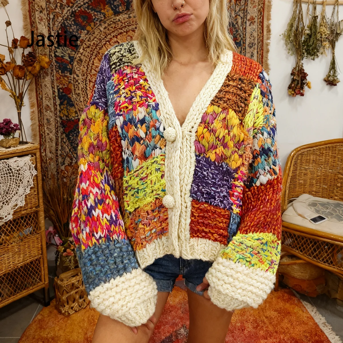 2025 Handmade Crochet Knitted Coarse Thread Sweater Winter Warm Women's Sweater Cardigan
2025 Handmade Crochet Knitted Coarse Thread Sweater Winter Warm Women's Sweater Cardigan
