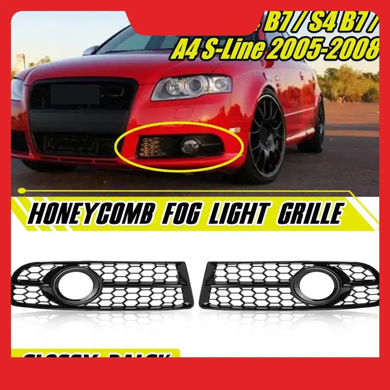Front Bumper Honeycomb Mesh Fog Light Grille Cover For A4 B7 S4 B7 A4 S-Line 2005-2008 8E0807681F 8E0807682F
Front Bumper Honeycomb Mesh Fog Light Grille Cover For A4 B7 S4 B7 A4 S-Line 2005-2008 8E0807681F 8E0807682F