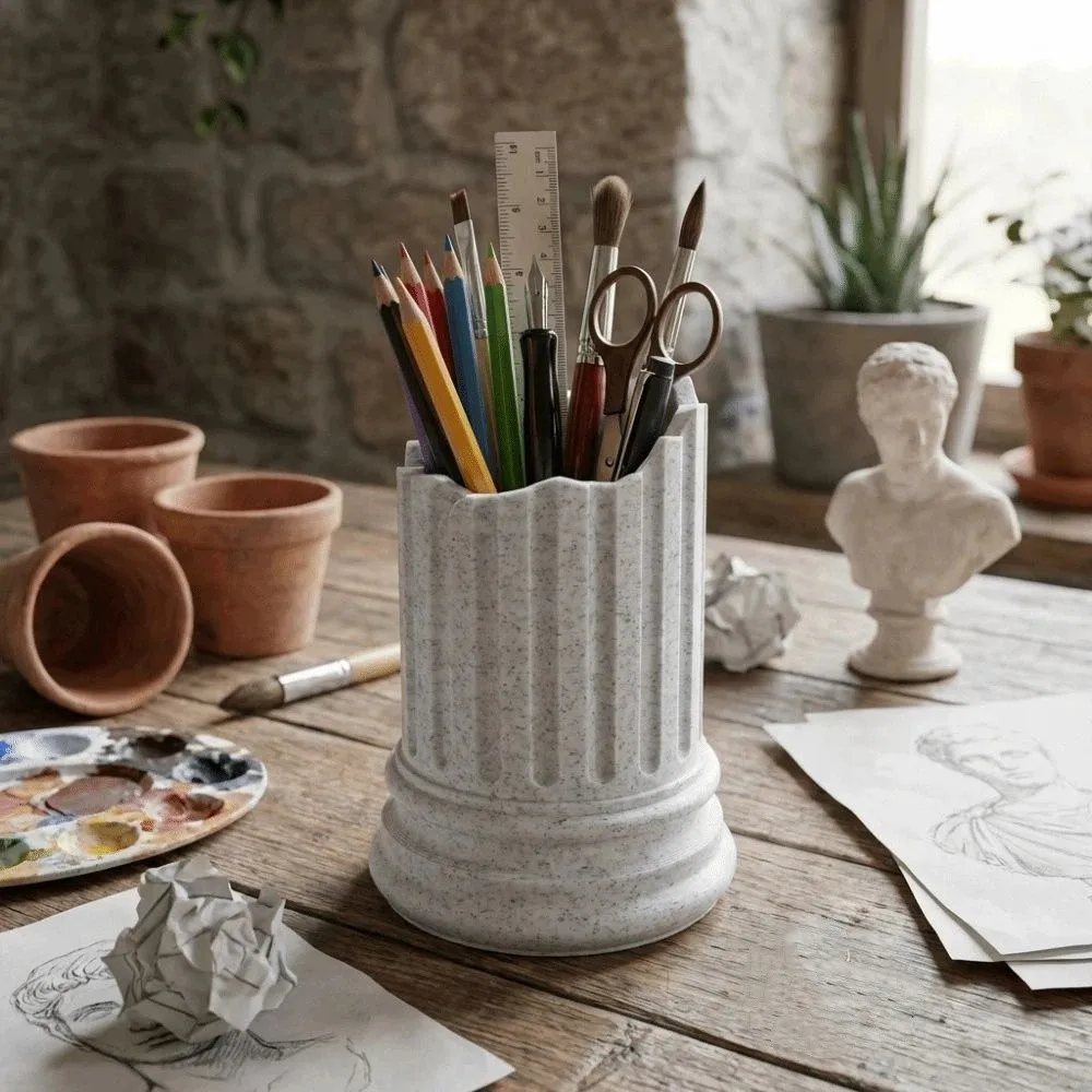 Ancient Greek Style Roman Pillar Pen Holder Roman Column Storage Box Makeup Brush Storage Stone Pillar Irregular Pencil Holder
Ancient Greek Style Roman Pillar Pen Holder Roman Column Storage Box Makeup Brush Storage Stone Pillar Irregular Pencil Holder