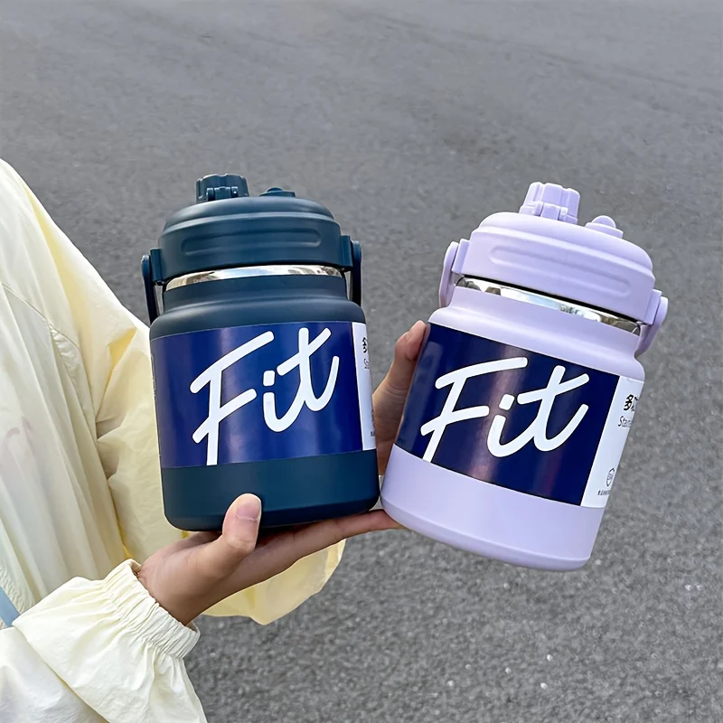 Изолированная бутылка для воды большой емкости (1500 мл) с широкой ручкой, кувшин для воды для занятий спортом и фитнесом, чашка из нержавеющей стали
Изолированная бутылка для воды большой емкости (1500 мл) с широкой ручкой, кувшин для воды для занятий спортом и фитнесом, чашка из нержавеющей стали