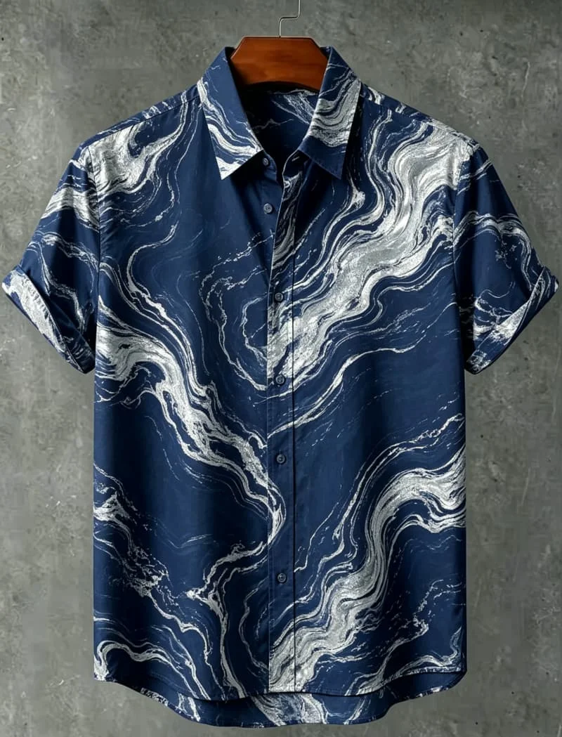 Men's Abstract Marble And Natural Print Casual Shirt, Breathable Top For Summer Vacation Party Travel And Daily Wear
Men's Abstract Marble And Natural Print Casual Shirt, Breathable Top For Summer Vacation Party Travel And Daily Wear