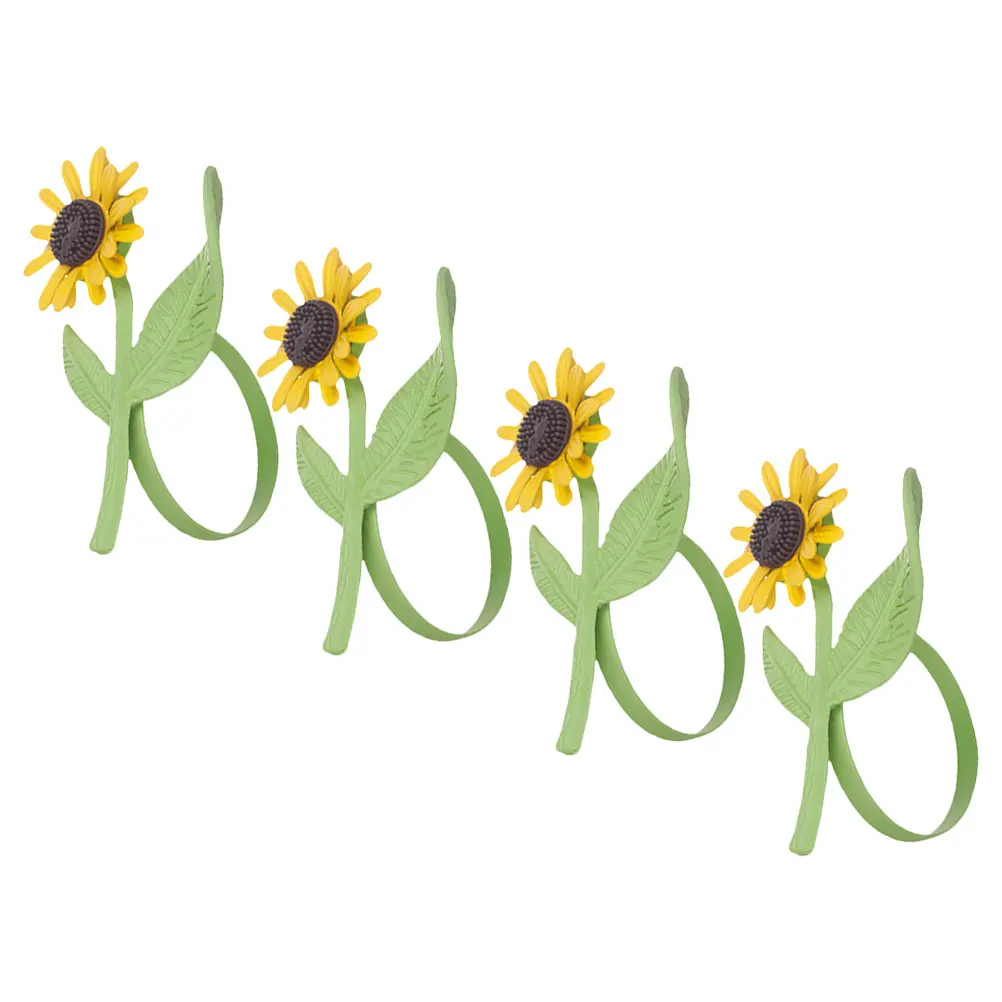 4pcs Multi Colored Valentine Napkin Rings Alloy Made Sunflower Style Dining Table Serviette Ring Holder Accessories
4pcs Multi Colored Valentine Napkin Rings Alloy Made Sunflower Style Dining Table Serviette Ring Holder Accessories