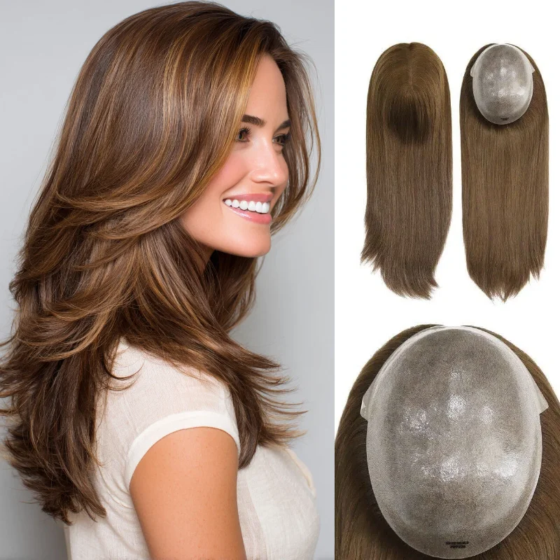 Human Hair PU Base Women Wig Topper 7x9 16inch Hand-Tied Hairpiece Ready Stock 72H Delivery Wholesale Color 1B #4 #613
Human Hair PU Base Women Wig Topper 7x9 16inch Hand-Tied Hairpiece Ready Stock 72H Delivery Wholesale Color 1B #4 #613