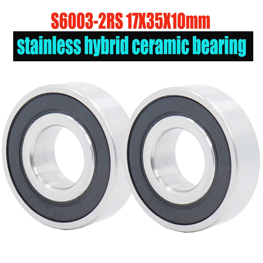 S6003RS Stainless Steel Hybrid Ceramic Bearing 17x35x10 mm ABEC-3 ( 2 PC ) Bicycle Bottom Brackets & Spares S6003 2RS
S6003RS Stainless Steel Hybrid Ceramic Bearing 17x35x10 mm ABEC-3 ( 2 PC ) Bicycle Bottom Brackets & Spares S6003 2RS