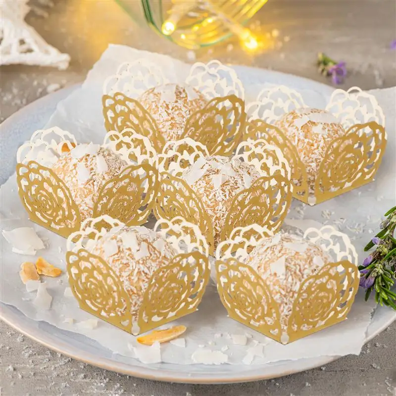 50Pcs Hollow Rose Lace Wrapping Chocolate Tray Paper Truffle Wrappers Wedding Decoratio Truffle Wrap Liners Mold for brigadeiro
50Pcs Hollow Rose Lace Wrapping Chocolate Tray Paper Truffle Wrappers Wedding Decoratio Truffle Wrap Liners Mold for brigadeiro