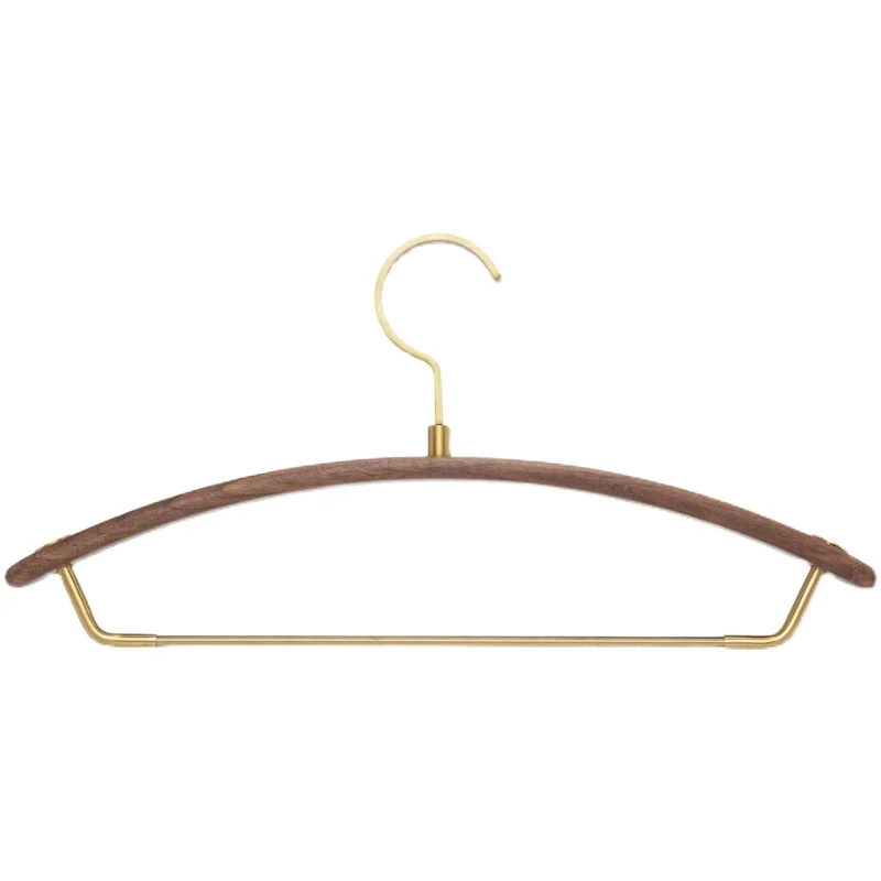 North America Black Walnut Solid Wood Hanger Pure Copper Clothes Hook Pant Rack Clothes Hanger Hotel Wardrobe Wooden Hanger
North America Black Walnut Solid Wood Hanger Pure Copper Clothes Hook Pant Rack Clothes Hanger Hotel Wardrobe Wooden Hanger
