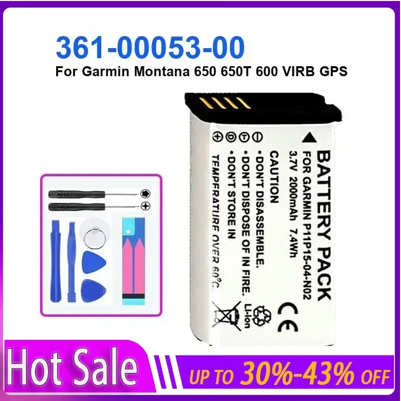 Аккумулятор GPS 2000 мАч для Garmin Montana 650 650T 600 VIRB GPS 361-00053-00, долговечный и сменный аккумулятор
Аккумулятор GPS 2000 мАч для Garmin Montana 650 650T 600 VIRB GPS 361-00053-00, долговечный и сменный аккумулятор
