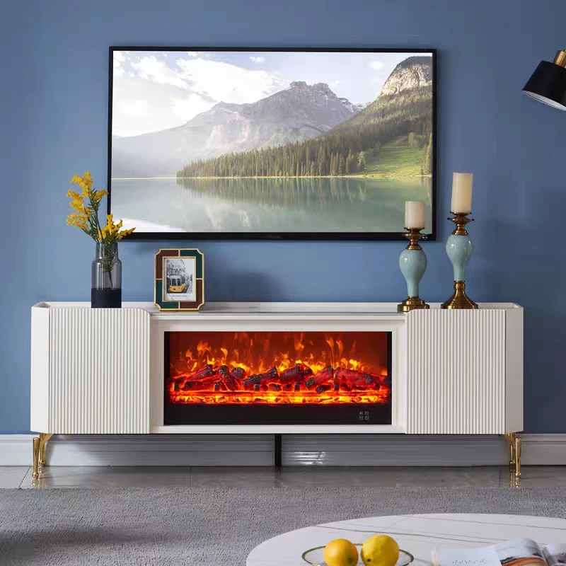 Luxury TV Table with Fireplace Simulated Flame Sintered Stone TV Cabinet Living Room Household Storage Furniture
Luxury TV Table with Fireplace Simulated Flame Sintered Stone TV Cabinet Living Room Household Storage Furniture