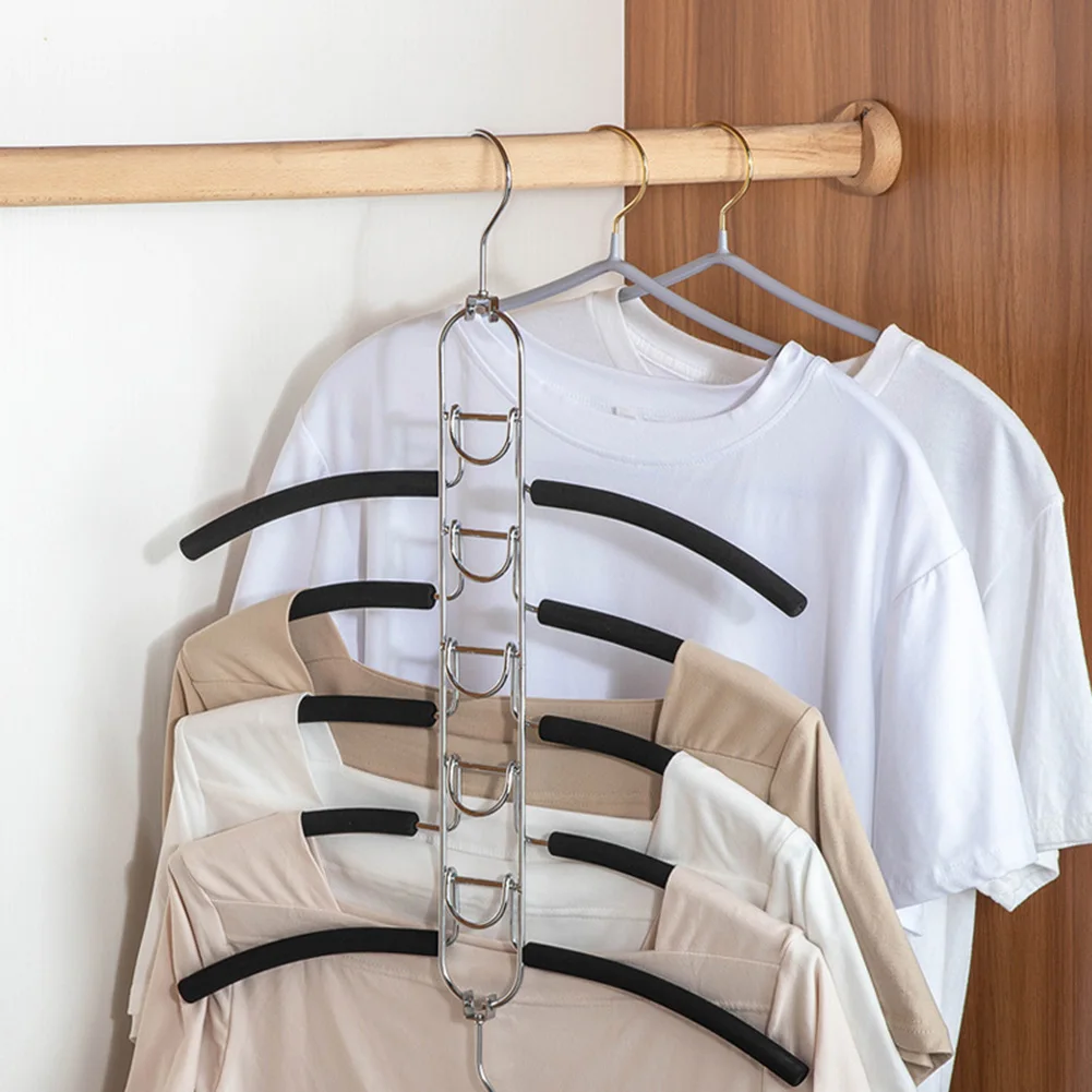 Metal Clothing Hangers, 5 Layers Anti Slip Padded Closet Organizer,Space Saving Magic Drying Rack, Heavy for Coat Suits Sweaters
Metal Clothing Hangers, 5 Layers Anti Slip Padded Closet Organizer,Space Saving Magic Drying Rack, Heavy for Coat Suits Sweaters