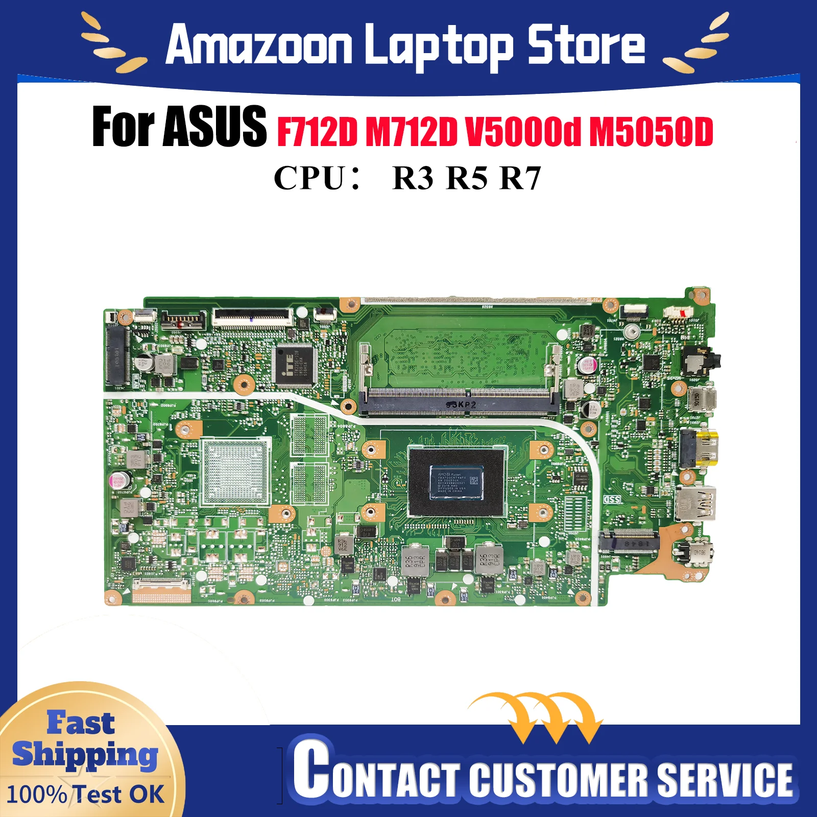 X712DA Материнская плата для ноутбука ASUS VivoBook X712D V5000d X712DA X712DAP M5050D M712D X712DAU F712D X712DK Материнская плата R3 R5 R7 CPU
X712DA Материнская плата для ноутбука ASUS VivoBook X712D V5000d X712DA X712DAP M5050D M712D X712DAU F712D X712DK Материнская плата R3 R5 R7 CPU