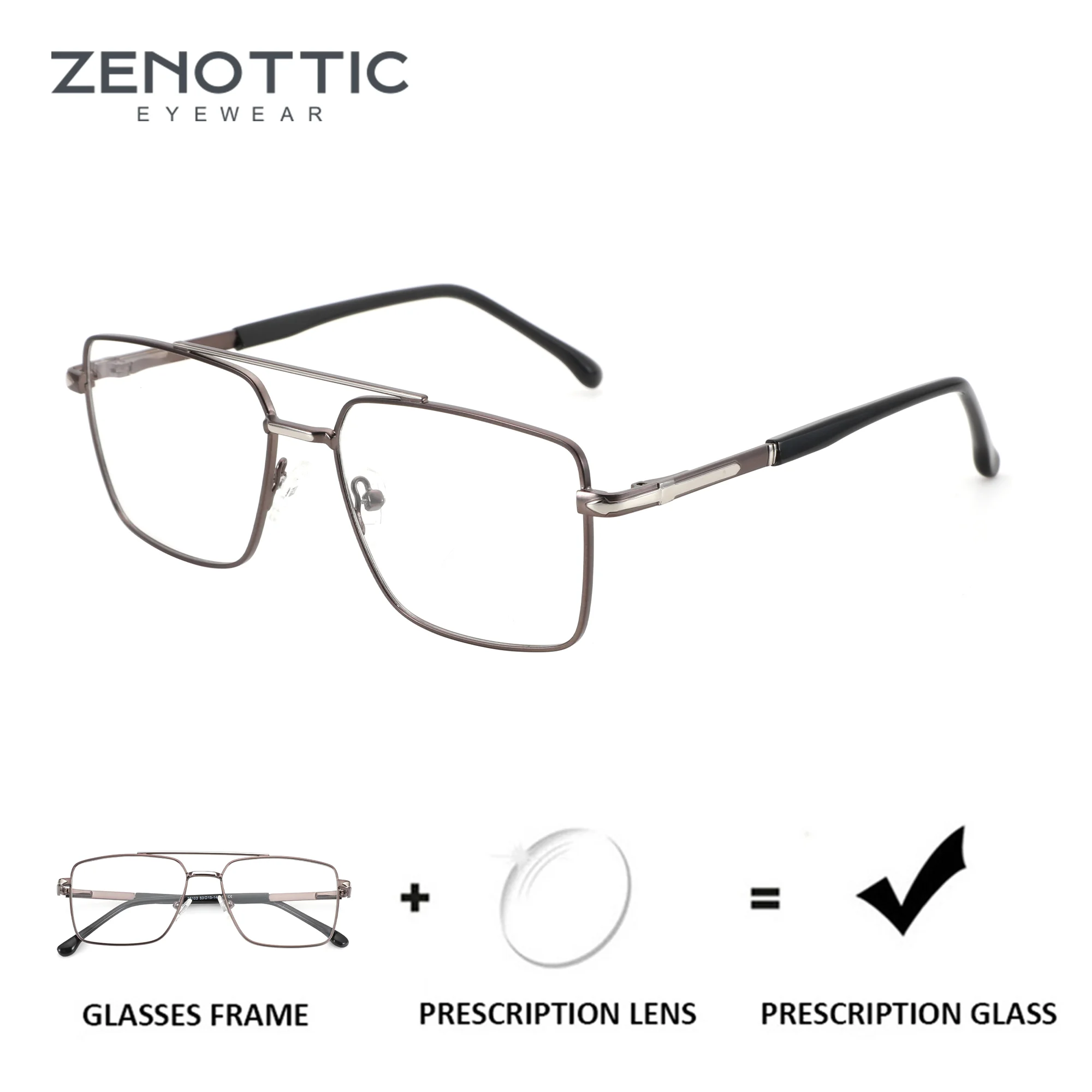 ZENOTTIC (S Size) Fashion Aviator Prescription Eyeglasses for High-quality Metal Photochromic Pilot Optical Glasses Man
ZENOTTIC (S Size) Fashion Aviator Prescription Eyeglasses for High-quality Metal Photochromic Pilot Optical Glasses Man