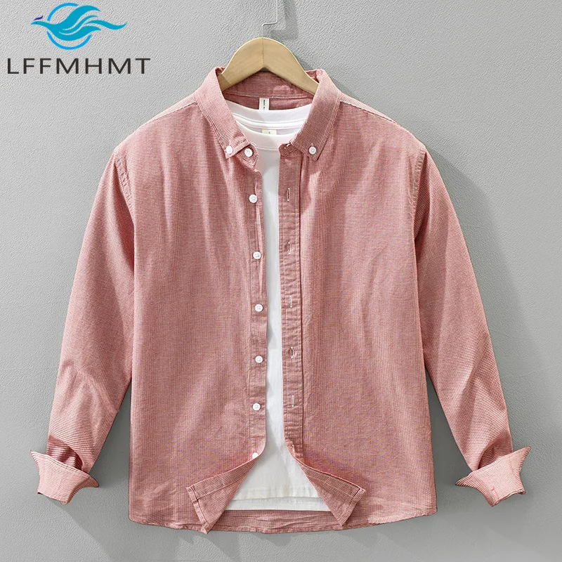 7669 Men's Plaided Long Sleeve Shirt Japan Fresh Style Casual Loose Versatile Literary 100% Cotton Classic Daily Tops Menswear
7669 Men's Plaided Long Sleeve Shirt Japan Fresh Style Casual Loose Versatile Literary 100% Cotton Classic Daily Tops Menswear