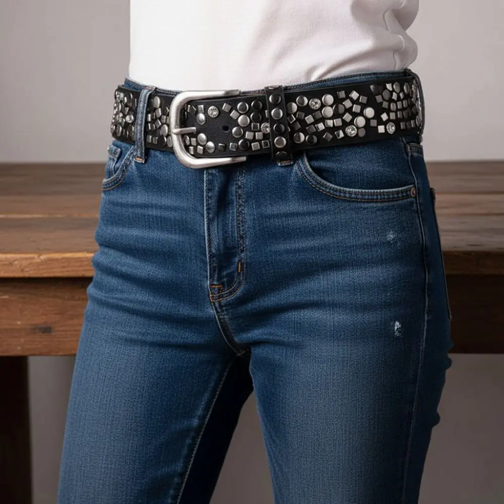 Luxury Pin Buckle Women's Belt Vintage Rivets Fashion Accessory Leather Belt Silver Studs Fashion Belt Lady's Waistband
Luxury Pin Buckle Women's Belt Vintage Rivets Fashion Accessory Leather Belt Silver Studs Fashion Belt Lady's Waistband
