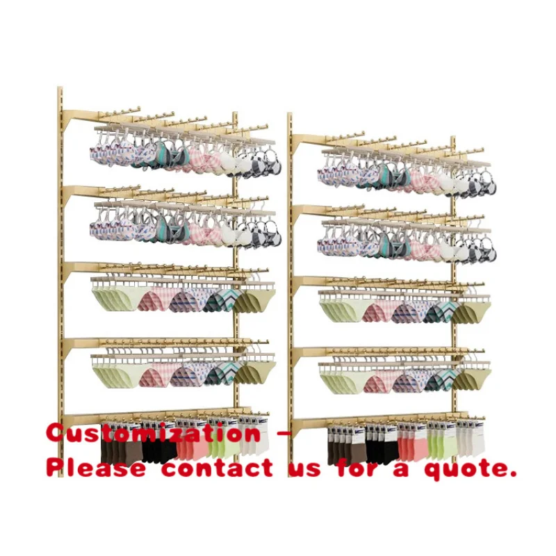 custom.Custom Gold Wall Mount Lingerie Rack Bra Display Stand Underwear Shelf Store Decoration Store Design Shop
custom.Custom Gold Wall Mount Lingerie Rack Bra Display Stand Underwear Shelf Store Decoration Store Design Shop