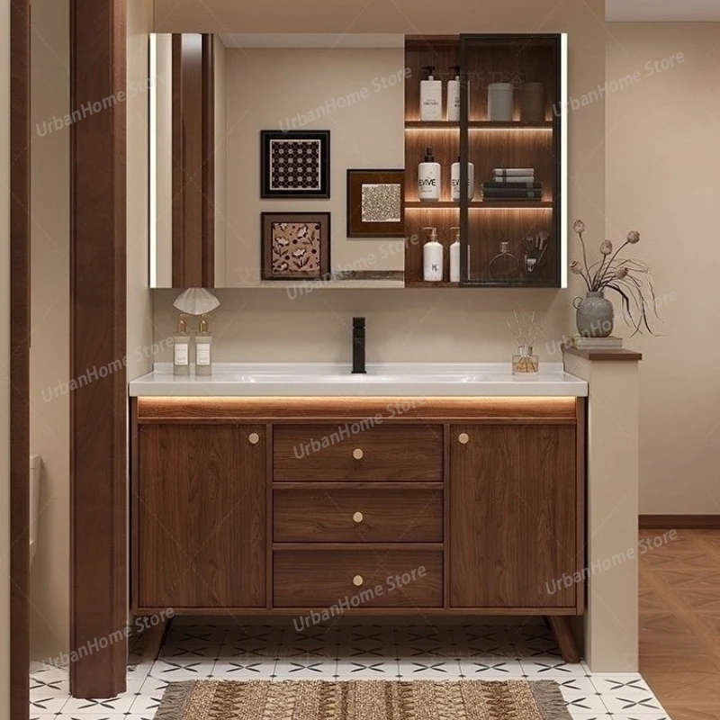 Walnut Ceramic Bathroom Cabinets Floor-to-ceiling Combination Bathroom Cabinets Bathroom Home Furniture In Particolare ZY50YSG
Walnut Ceramic Bathroom Cabinets Floor-to-ceiling Combination Bathroom Cabinets Bathroom Home Furniture In Particolare ZY50YSG