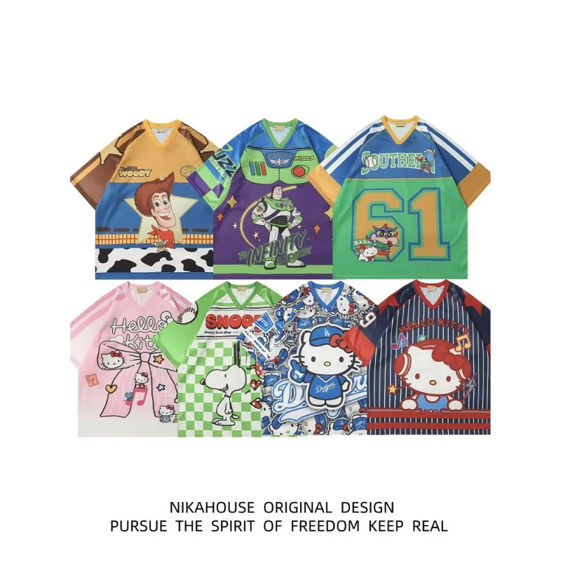 Летняя спортивная одежда 2025 года, бейсбольная рубашка для детей и взрослых, легкая дышащая модная футболка с короткими рукавами Powerpuff
Летняя спортивная одежда 2025 года, бейсбольная рубашка для детей и взрослых, легкая дышащая модная футболка с короткими рукавами Powerpuff