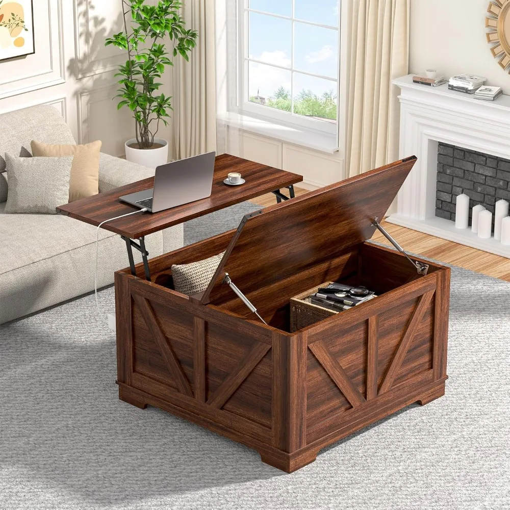 31.5'' Lift Top Coffee Table, Wood Square Farmhouse Coffee Table with Storage, Built in Outlet Center Table for Living Room, Sma
31.5'' Lift Top Coffee Table, Wood Square Farmhouse Coffee Table with Storage, Built in Outlet Center Table for Living Room, Sma