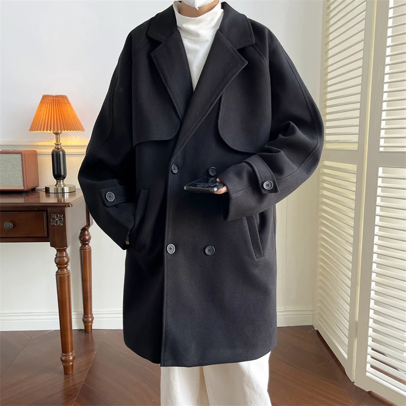 Woolen Coat Long Coat Men Trench Coats Men Men's Long Cloak Wool Man Luxury Winter Elegant Jackets Clothing
Woolen Coat Long Coat Men Trench Coats Men Men's Long Cloak Wool Man Luxury Winter Elegant Jackets Clothing