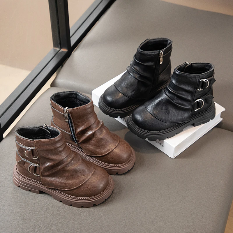 Теплые ботинки принцессы для девочек, детские модные кожаные ботинки, детские ботильоны, нескользящая боковая молния, уличная зима 2024, новинка
Теплые ботинки принцессы для девочек, детские модные кожаные ботинки, детские ботильоны, нескользящая боковая молния, уличная зима 2024, новинка