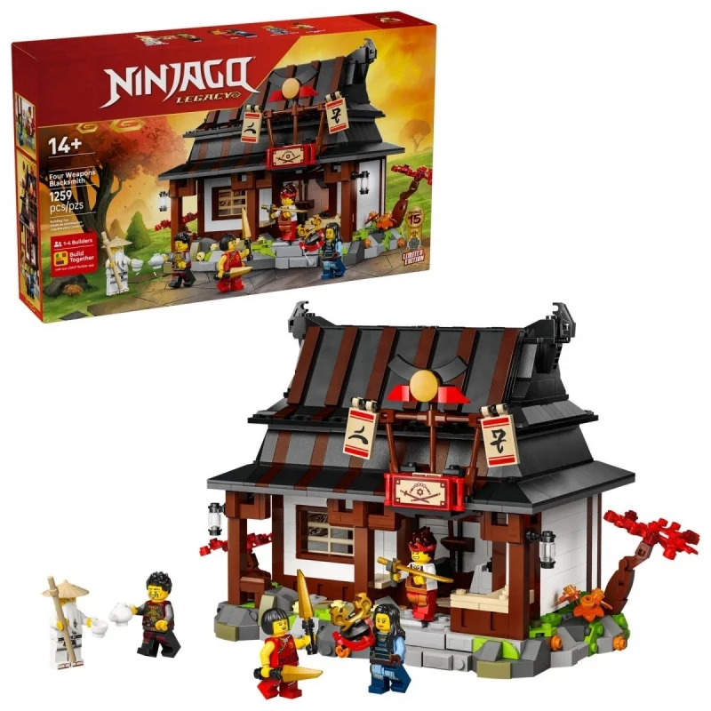Ninjago series Brand new Four Weapons Blacksmith 15th Anniversary 1259Pieces Gift for children Building block toys
Ninjago series Brand new Four Weapons Blacksmith 15th Anniversary 1259Pieces Gift for children Building block toys