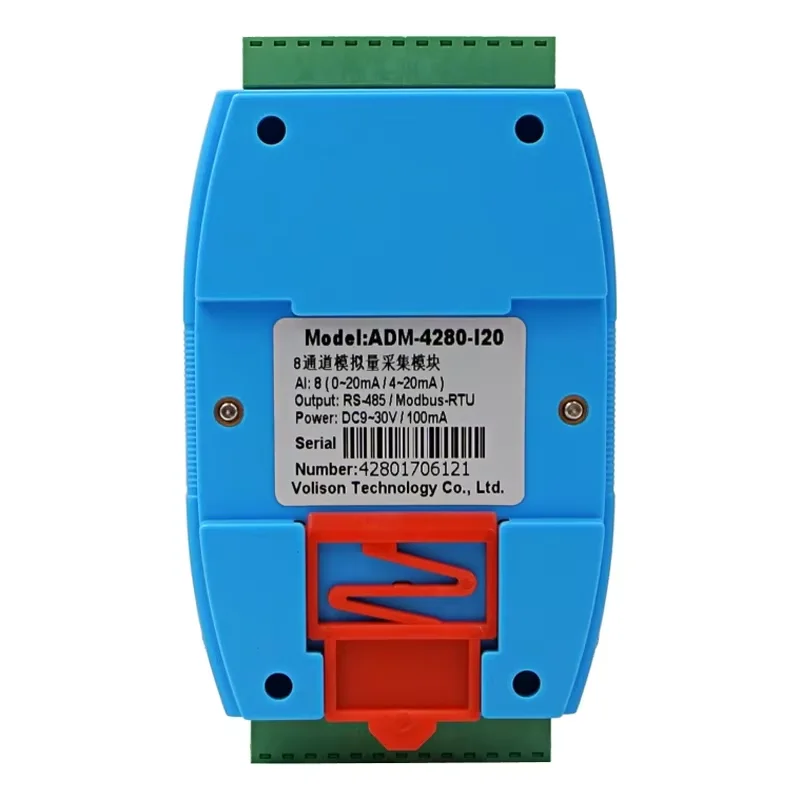 ADM-4280-C 8-канальный аналоговый модуль сбора данных 0–20 мА 0–10 В, напряжение тока от 4–20 мА до 485, Modbus rtu
ADM-4280-C 8-канальный аналоговый модуль сбора данных 0–20 мА 0–10 В, напряжение тока от 4–20 мА до 485, Modbus rtu