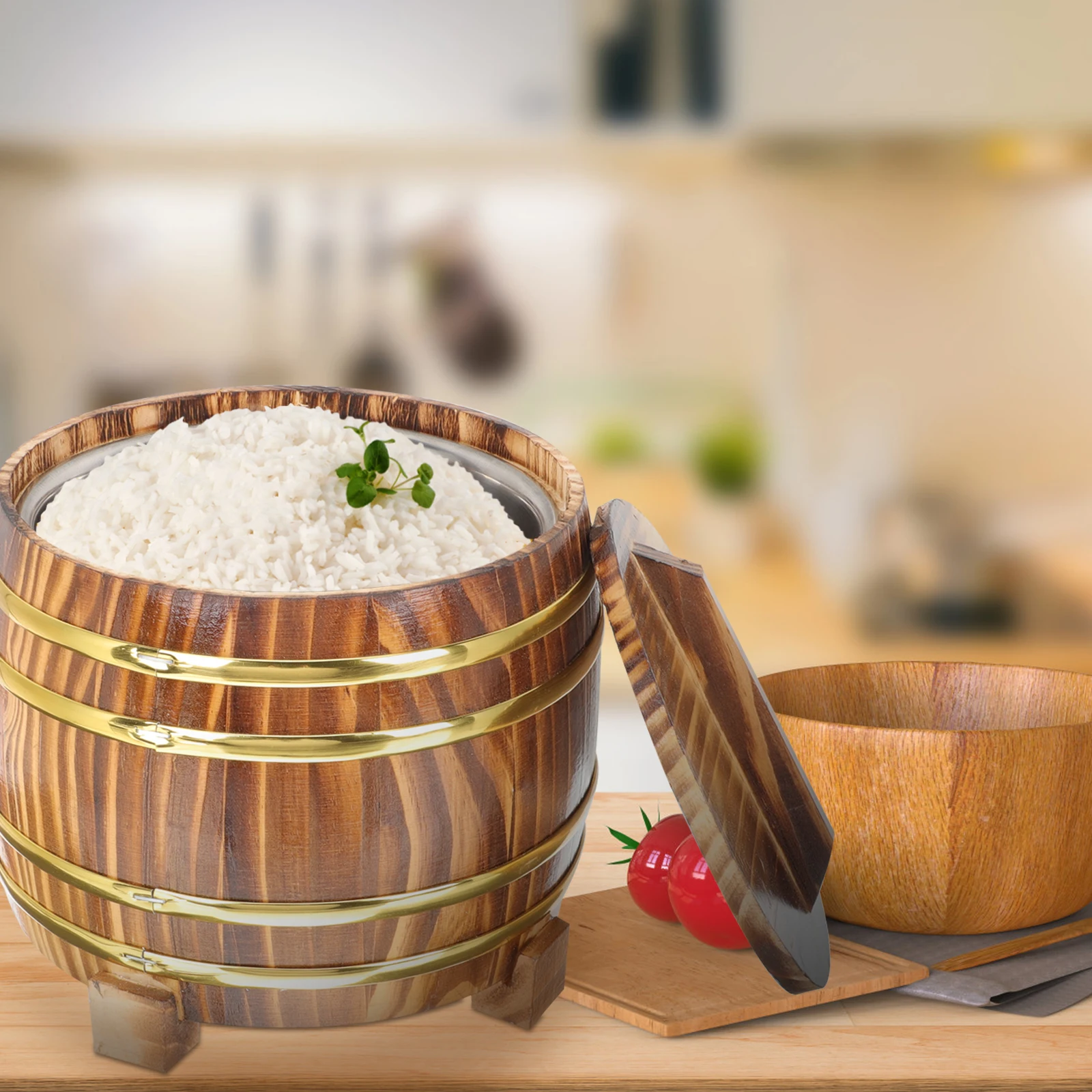 Wooden Rice Steamer Bucket Cooking Container Cover Storage Sushi Coffee Tough Family Party Restaurant Catering Kitchen
Wooden Rice Steamer Bucket Cooking Container Cover Storage Sushi Coffee Tough Family Party Restaurant Catering Kitchen
