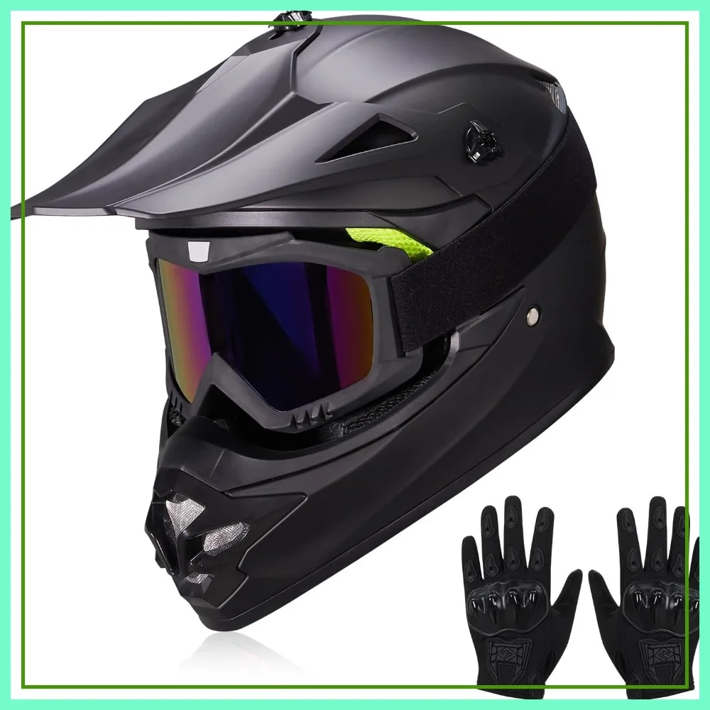 Kids Dirt Bike Helmet Motocross Offroad ATV BMX MX with Goggles & Gloves DOT
Kids Dirt Bike Helmet Motocross Offroad ATV BMX MX with Goggles & Gloves DOT