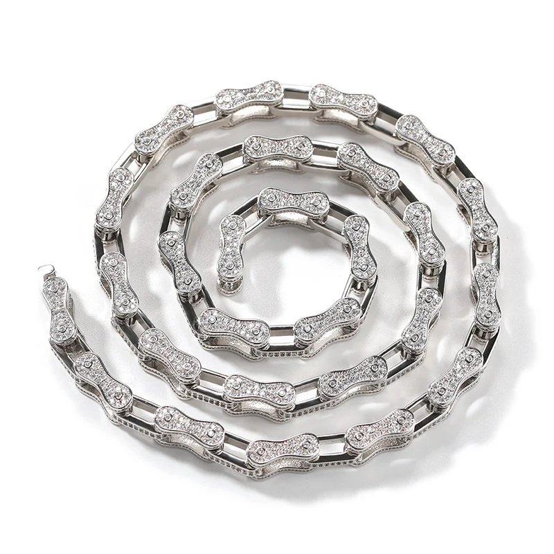 Хип-хоп 5A+ CZ Stone Bling Iced Out Bicycle Chain Link Chain Ожерелье для женщин и мужчин Унисекс Рэпер Ювелирные изделия Золото Серебро Цвет
Хип-хоп 5A+ CZ Stone Bling Iced Out Bicycle Chain Link Chain Ожерелье для женщин и мужчин Унисекс Рэпер Ювелирные изделия Золото Серебро Цвет