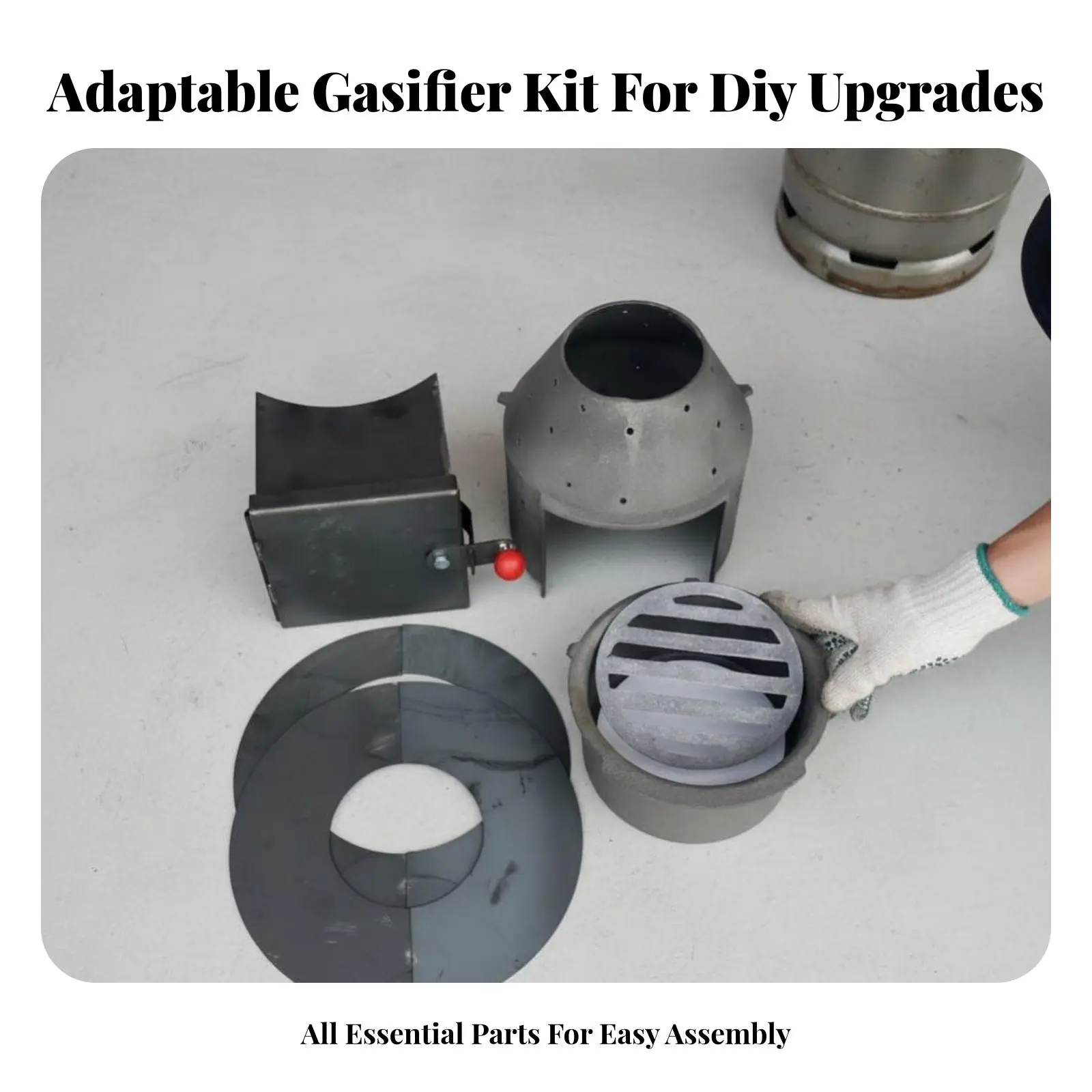 Smokeless Gasifier Retrofit Kit, Cast Iron Components, Multi-Part Liner for Old Gas Cylinder, Indoor Use
Smokeless Gasifier Retrofit Kit, Cast Iron Components, Multi-Part Liner for Old Gas Cylinder, Indoor Use