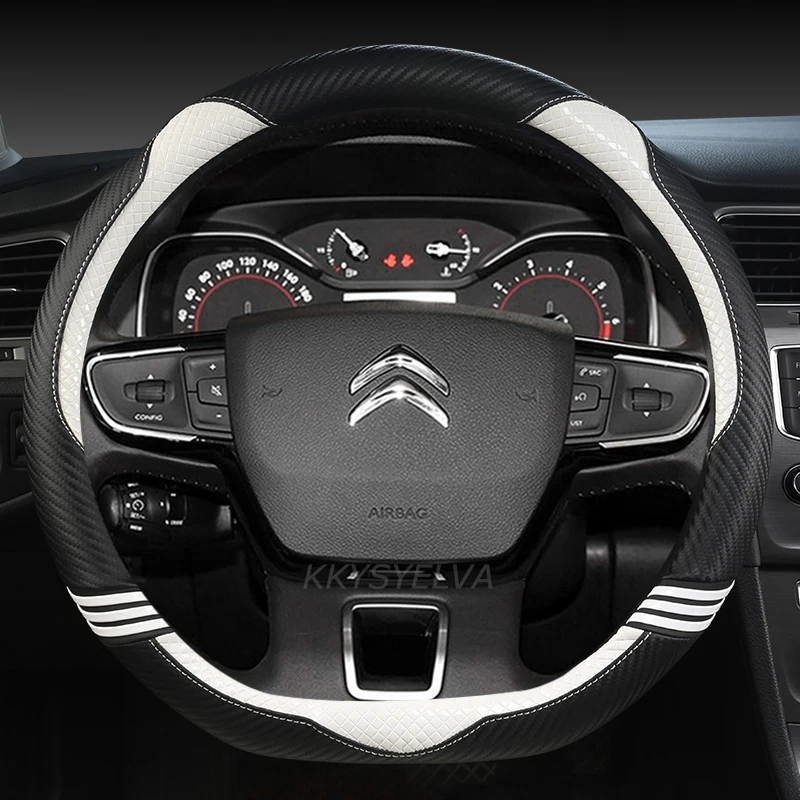For Citroen Berlingo e-Berlingo Berlingo XL Car Steering Wheel Cover Carbon Fiber+Leather Non-slip Auto Accessories
For Citroen Berlingo e-Berlingo Berlingo XL Car Steering Wheel Cover Carbon Fiber+Leather Non-slip Auto Accessories