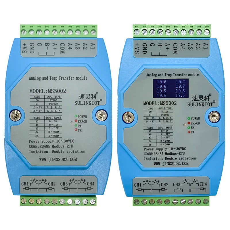 MS5002/MS5008PK термопара PT100 передатчик 20MA10V модуль сбора данных RS485 измерение температуры смешивание
MS5002/MS5008PK термопара PT100 передатчик 20MA10V модуль сбора данных RS485 измерение температуры смешивание