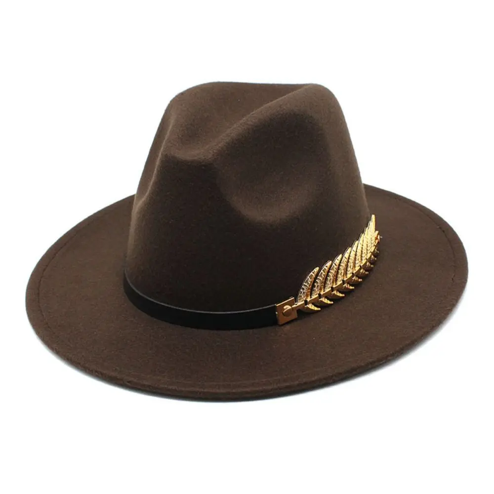 Модные шерстяные шляпы с широкими полями и декором в виде листьев, фетровые шляпы для торжественных случаев, джазовые шляпы, повседневные британские винтажные шляпы для мужчин и женщин
Модные шерстяные шляпы с широкими полями и декором в виде листьев, фетровые шляпы для торжественных случаев, джазовые шляпы, повседневные британские винтажные шляпы для мужчин и женщин