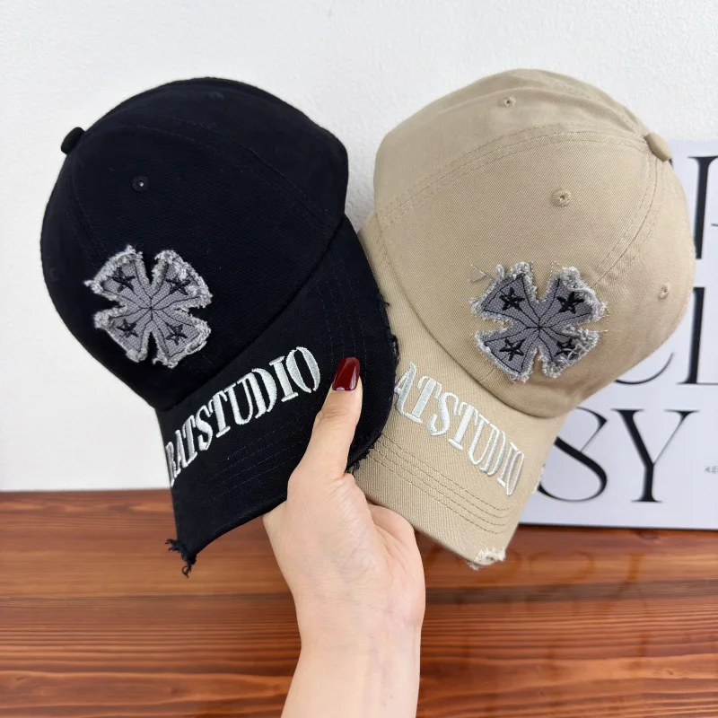 American retro old cross hole baseball cap men and women fashion street letter embroidery cap sun hat tide
American retro old cross hole baseball cap men and women fashion street letter embroidery cap sun hat tide