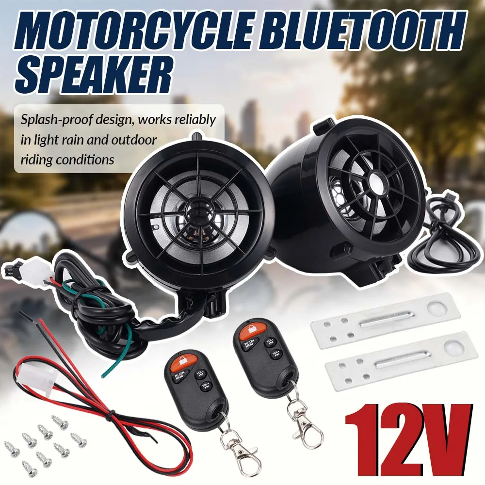 Motorcycle Bluetooth Speaker with Anti-Theft Alarm 12V Handlebar Audio System Motorcycle Sound System MP3 FM Radio Player
Motorcycle Bluetooth Speaker with Anti-Theft Alarm 12V Handlebar Audio System Motorcycle Sound System MP3 FM Radio Player