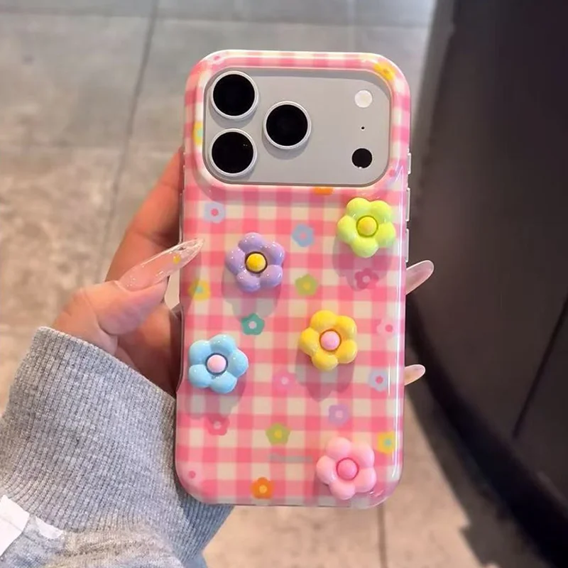 Phone Case For iPhone 17 16 15 14 13 12 11 8 7 X XS XR Pro Max Plus New Korean INS Sweet 3D Floral Grid Pattern Protective Cover
Phone Case For iPhone 17 16 15 14 13 12 11 8 7 X XS XR Pro Max Plus New Korean INS Sweet 3D Floral Grid Pattern Protective Cover