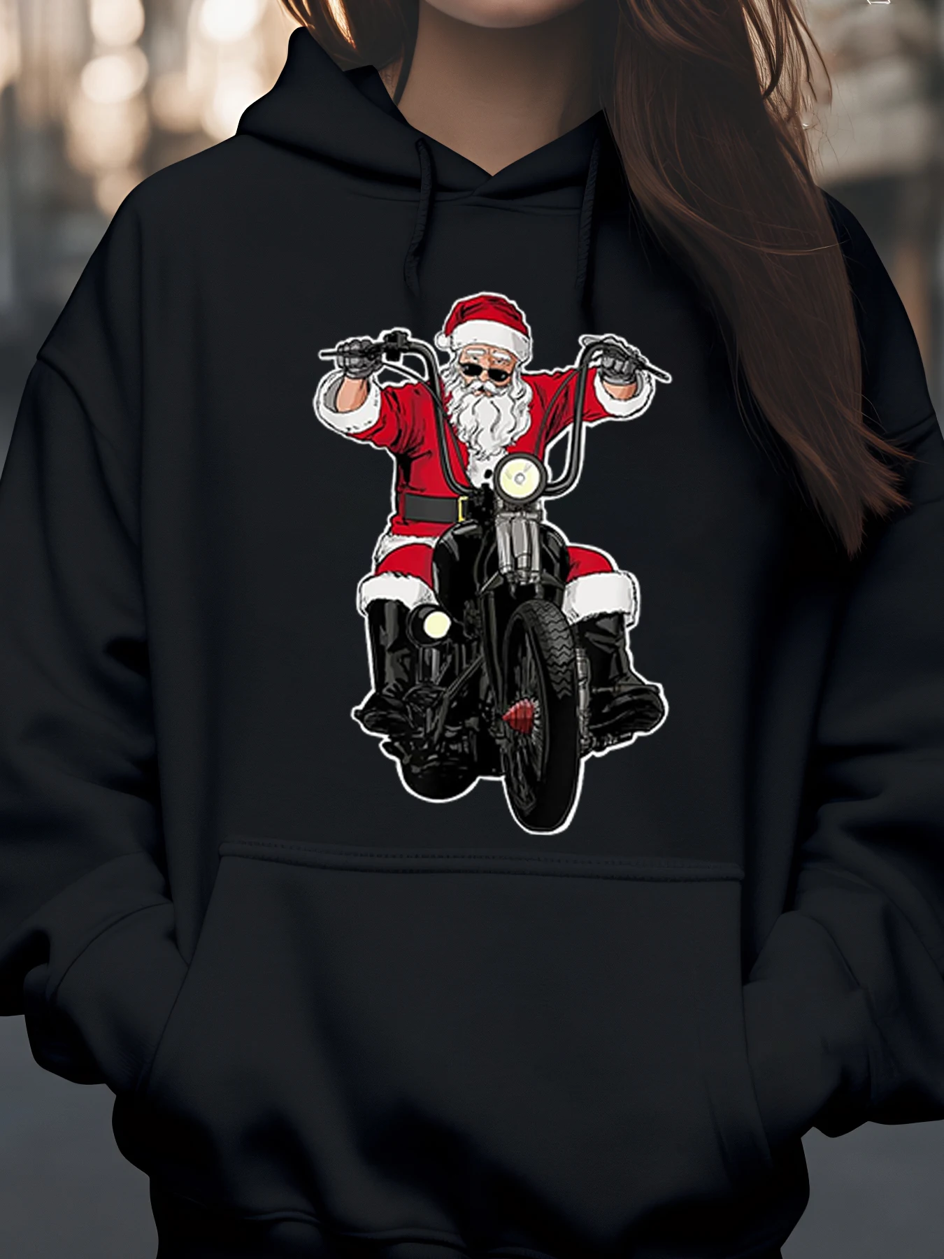 Рождественская толстовка с принтом Санта-Клауса для езды на мотоцикле, повседневная одежда унисекс
Рождественская толстовка с принтом Санта-Клауса для езды на мотоцикле, повседневная одежда унисекс