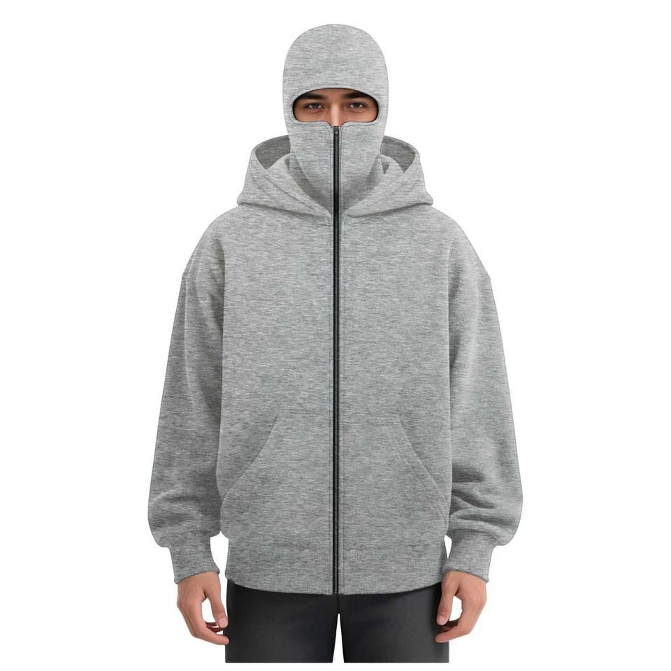 Unisex Balaclava Hoodie Zip Up Hooded With Face Harajuku Loose Sweatshirt Casual Outwear Outdoor Sports Streetwear
Unisex Balaclava Hoodie Zip Up Hooded With Face Harajuku Loose Sweatshirt Casual Outwear Outdoor Sports Streetwear