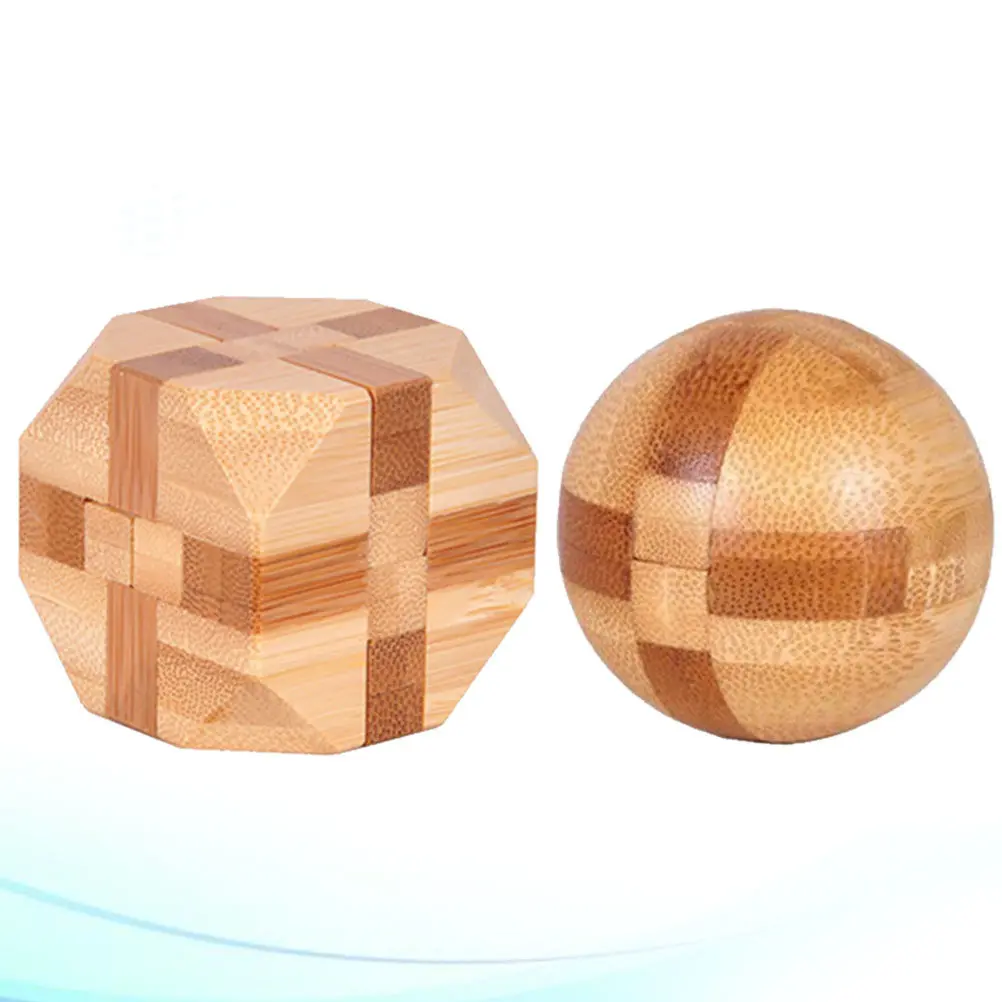2Pcs Bamboo Intellectual Kongming Lock Puzzle Lu Ban Cube Relaxing Iq Assembling Ball Stress Relief Dexterity Enhancer
2Pcs Bamboo Intellectual Kongming Lock Puzzle Lu Ban Cube Relaxing Iq Assembling Ball Stress Relief Dexterity Enhancer
